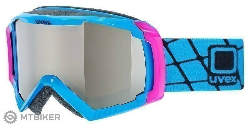 uvex G.GL 100 ski goggles cyan gloss/litemirror silver, size Univ