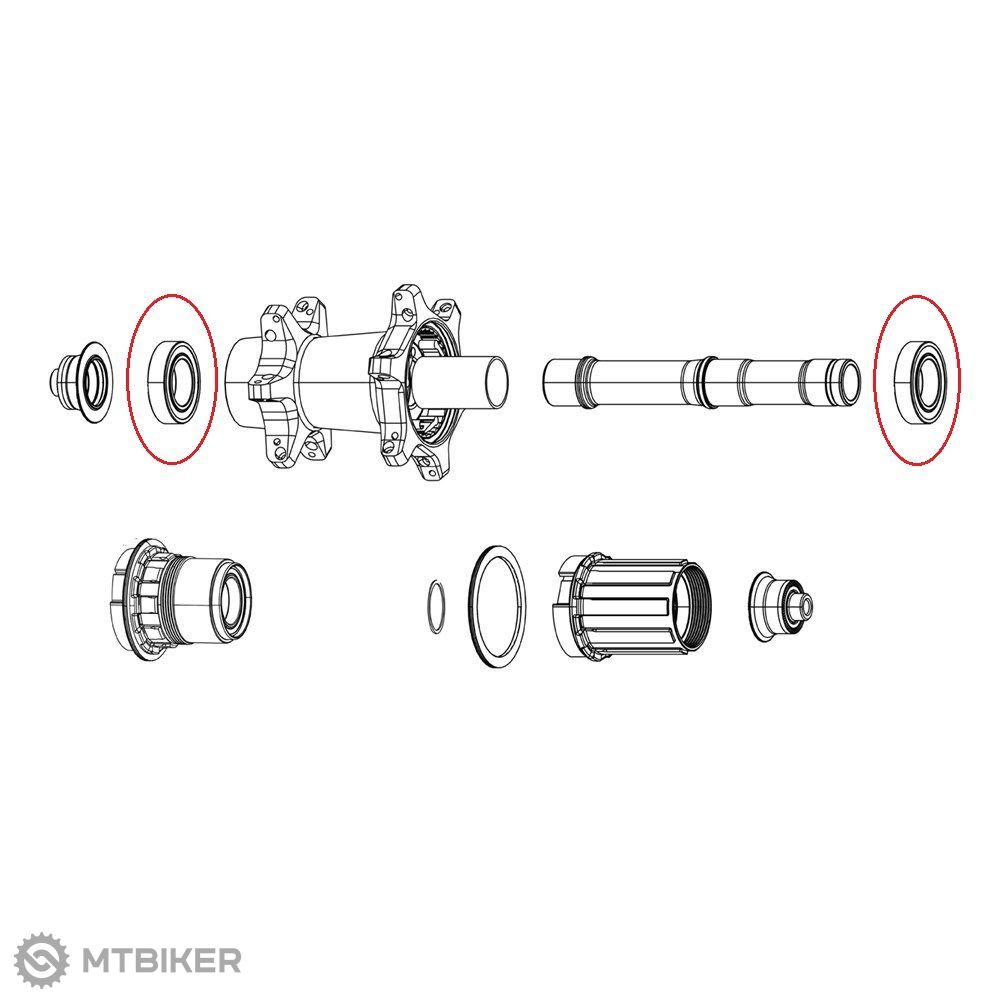 Zipp hub bearings COGNITION DISC BRAKE NSW (front or rear), 1 pair