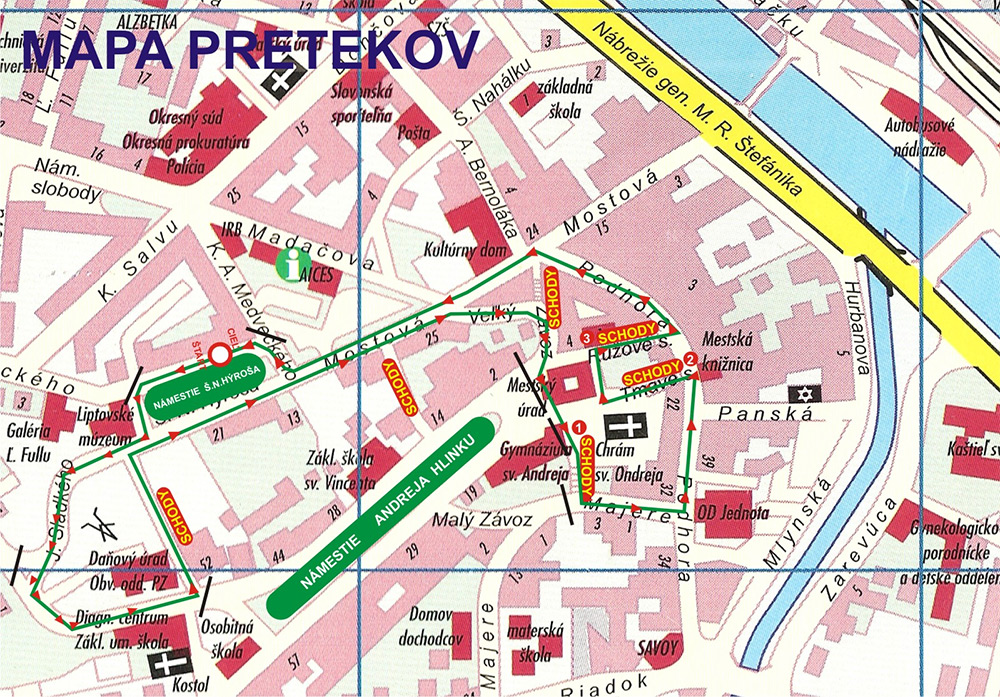 Mapa trate Ružomberské Schody 2014