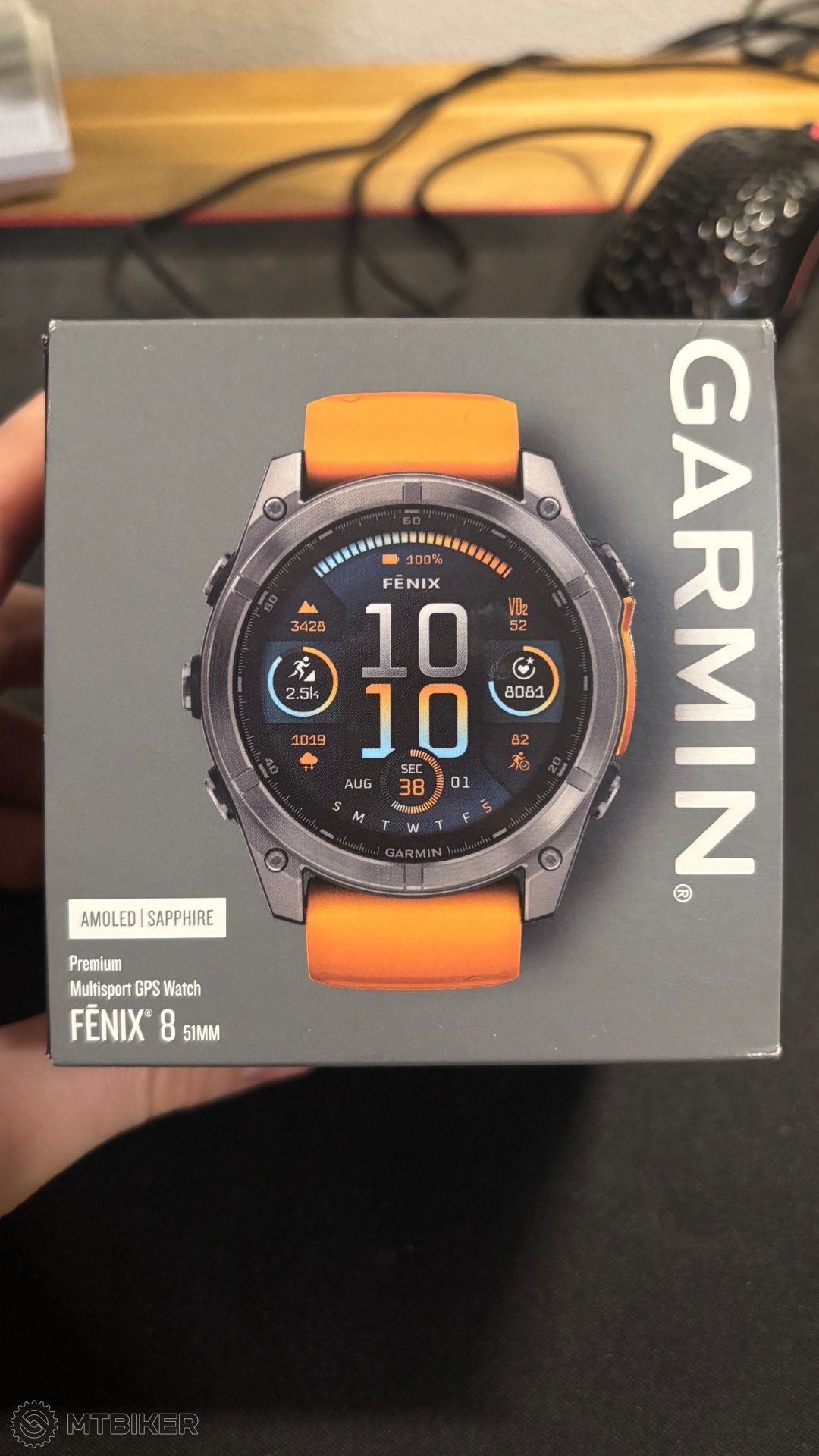 Garmin Fenix 8 51 mm amoled Sapphire Titanium, v záruke