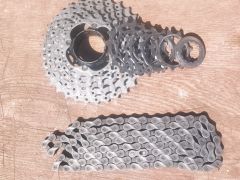Shimano XT + reťaz KMC + rýchlospojka