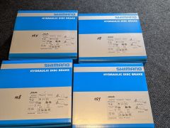 Prodám Brzdový set Shimano: páčka Mt4100, třmen Mt410.