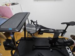 Wahoo Kickr Bike + Headwind + Cycling Desk + Floormat