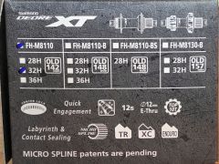 Zadný náboj Shimano XT Fh-M8110, CL, MS, 142x12 32d