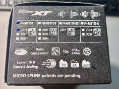 Zadní náboj Shimano XT Microspline 142x12 28d Fh-M8110