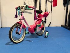 Detský bicykel pre dievča 3 az 6 rokov, pomocné kolieska