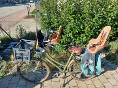 Holandský Spirit Cargo+ bicykel, komplmplet s 2 detskymi sedackami a viac