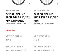 DT Swiss G 1800 Spline 25 Wheelset - 27.5"