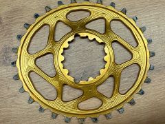 AbsoluteBLACK Oval Boost prevodník, Sram, offset 3 mm, zlatá, 30T