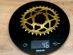 AbsoluteBLACK Oval Boost prevodník, Sram, offset 3 mm, zlatá, 30T