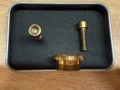 Zlatá matica do ľavej kľuky Shimano