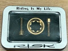 Zlatá matica do ľavej kľuky Shimano