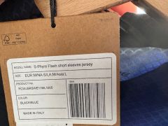 Dres Shimano S-Phyre Flash Short Sleeve Jersey, black/blue, velk. M