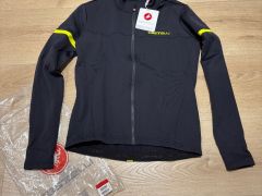 Castelli Fondo 2 Jersey Dark Gray/Yellow Fluo L