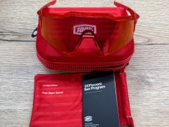 100% S3 okuliare, Gloss Translucent Red/Hiper Red Mirror, limitovaná edícia Peter Sagan