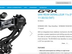 Nová - Shimano přehazovačka GRX Rd-Rx810 - 11s