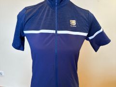 Sportful Evo Cycling Jersey Stretch Fabric Blue Velkost S Dámsky
