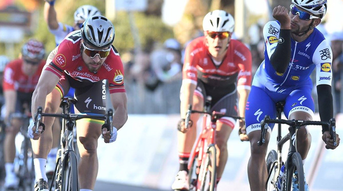 Video: Sagan vybojoval 2. miesto na 6. etape Tirreno-Adriatico, ale veľmi mu do reči nebolo