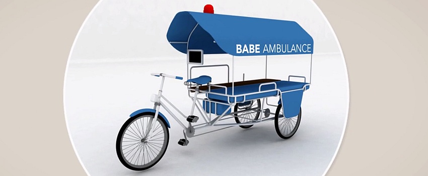 Pomoc pre rozvojov&eacute; krajiny - ambulancia na bicykli