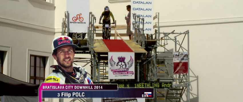 Video z fin&aacute;lovej jazdy Filipa Polca, ktorou vyhral preteky Bratislava City Downhill 2014