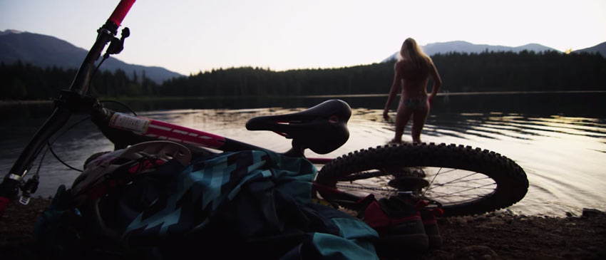 Hannah Barnes riding from the very top of Whistler Bike Park to the bottom