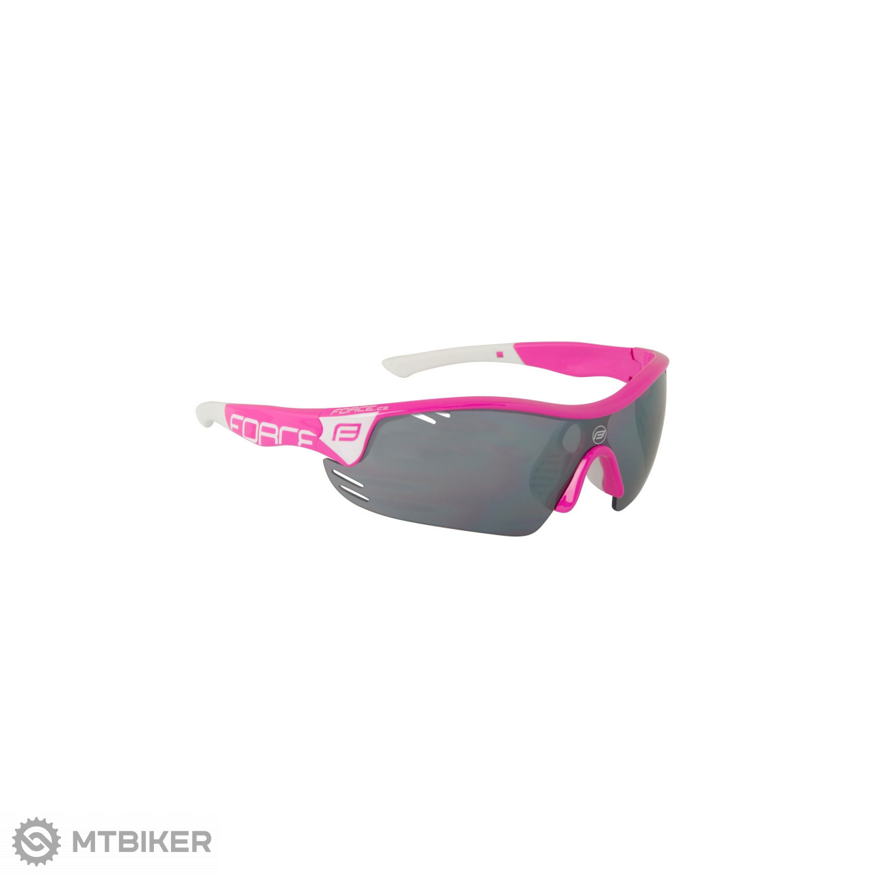 Force Race Pro cyklistické okuliare, čierne laser sklá ružovo-biele