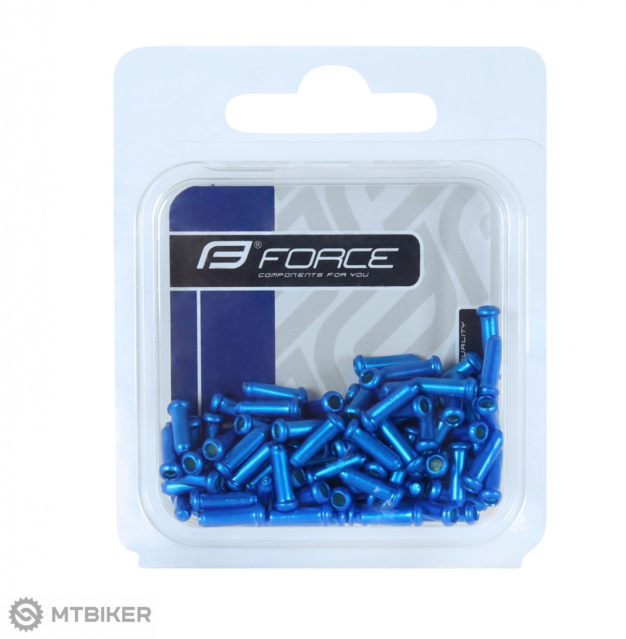 FORCE Cable end 2.0 Al, blue - MTBIKER.shop