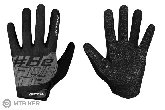 FORCE Swipe MTB rukavice čierna / sivá 