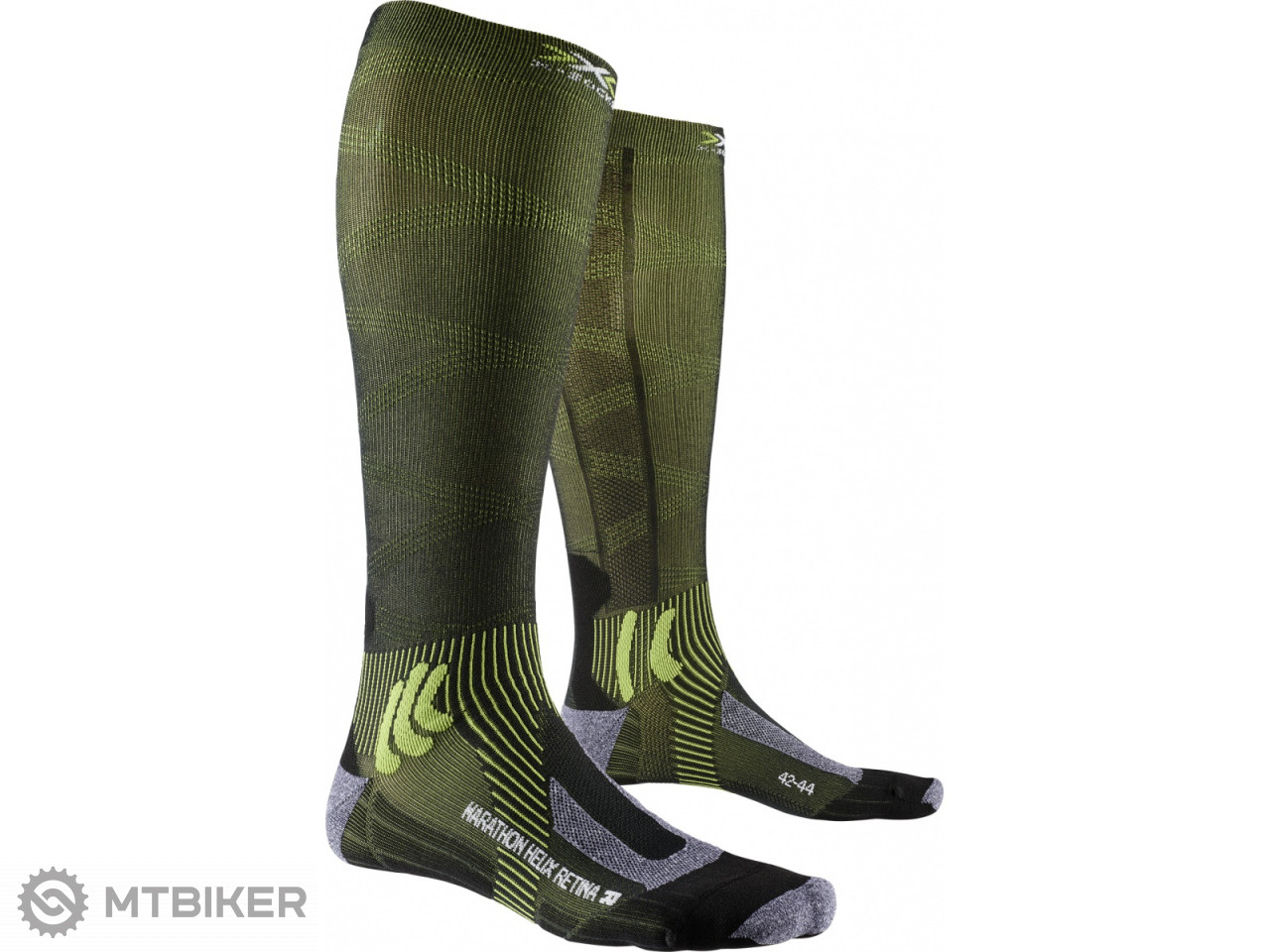 X-BIONIC Marathon Helix Retina 4.0 ponožky, zelená
