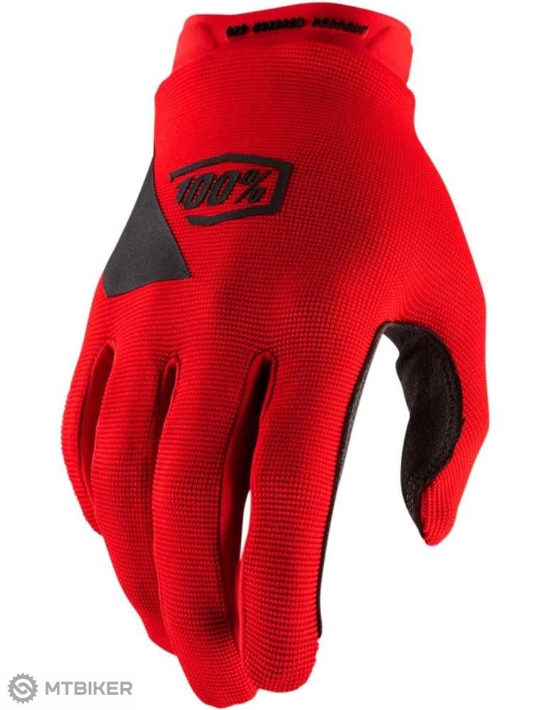 100% Ridecamp rukavice, červená