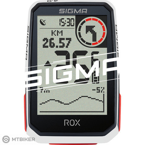 SIGMA ROX 4.0 GPS cyklopočítač, biela