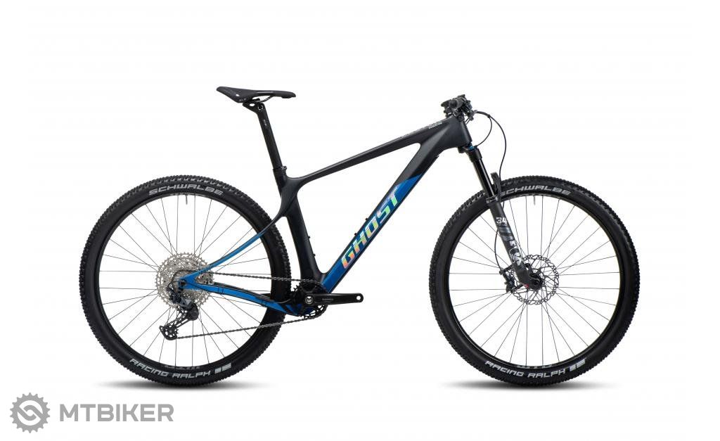 GHOST LECTOR Essential 29 bicykel, raw carbon matt/blue gloss