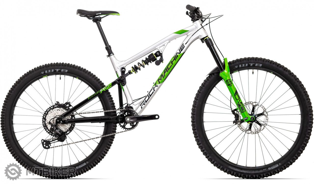 Rock Machine Blizzard 90-297 RZ bicykel, strieborná/čierna/zelená