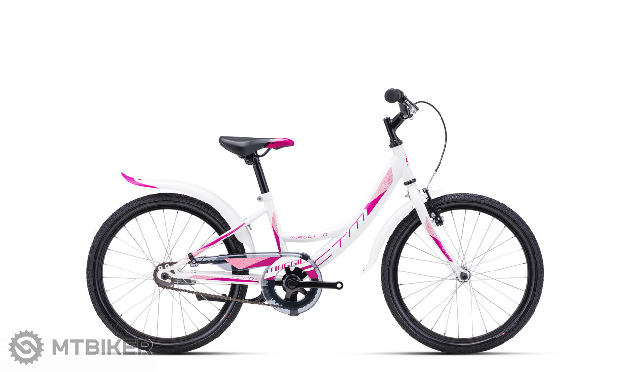 CTM MAGGIE 1.0 20 detský bicykel, biela/ružová