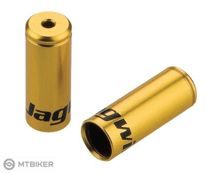 Jagwire BOT112OJ koncovka utesnená 4.5mm, Al, zlatá