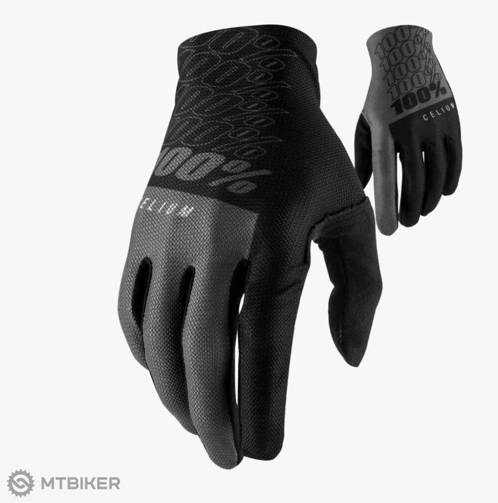 100% Celium rukavice, čierna/sivá