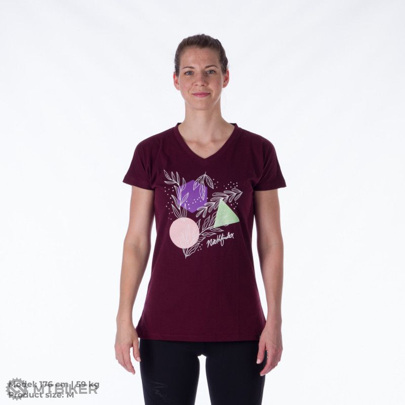 Northfinder MAYME women&#39;s t-shirt, wine