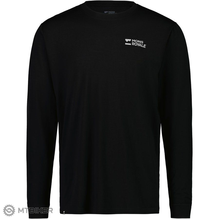 Mons Royale Icon LS ALU T-shirt, black - MTBIKER.shop