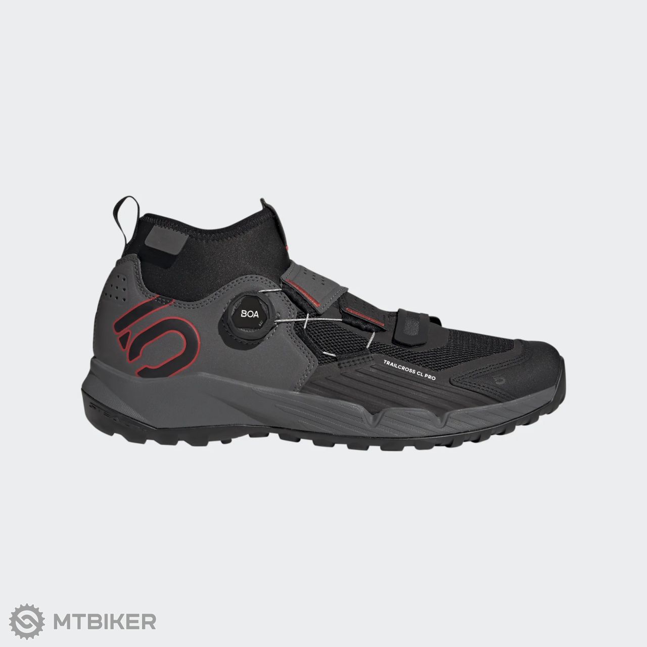 Five Ten Trailcross Pro Clip-In Sneakers, Gray Five/Core Black/Red
