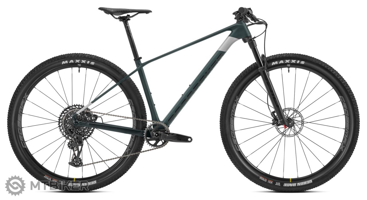 Mondraker Podium Carbon 29 bicykel, translucent green carbon/racing silver