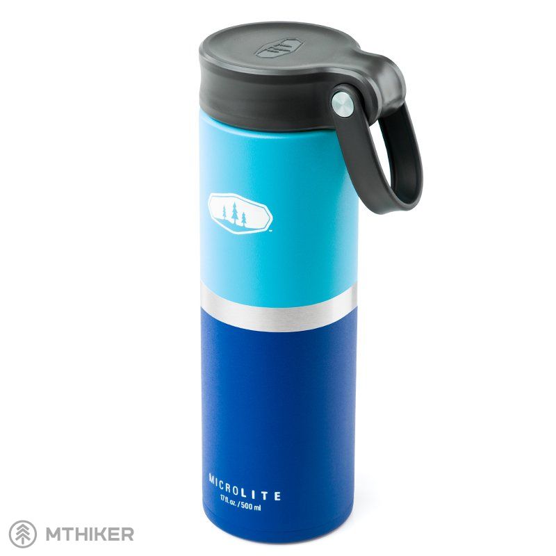 GSI Outdoors Microlite Twist thermal mug, 500 ml, blue/light blue