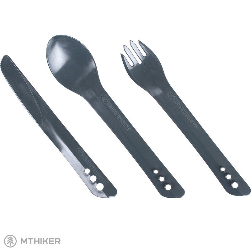 Lifeventure Ellipse Cutlery Set cutlery set, dark grey