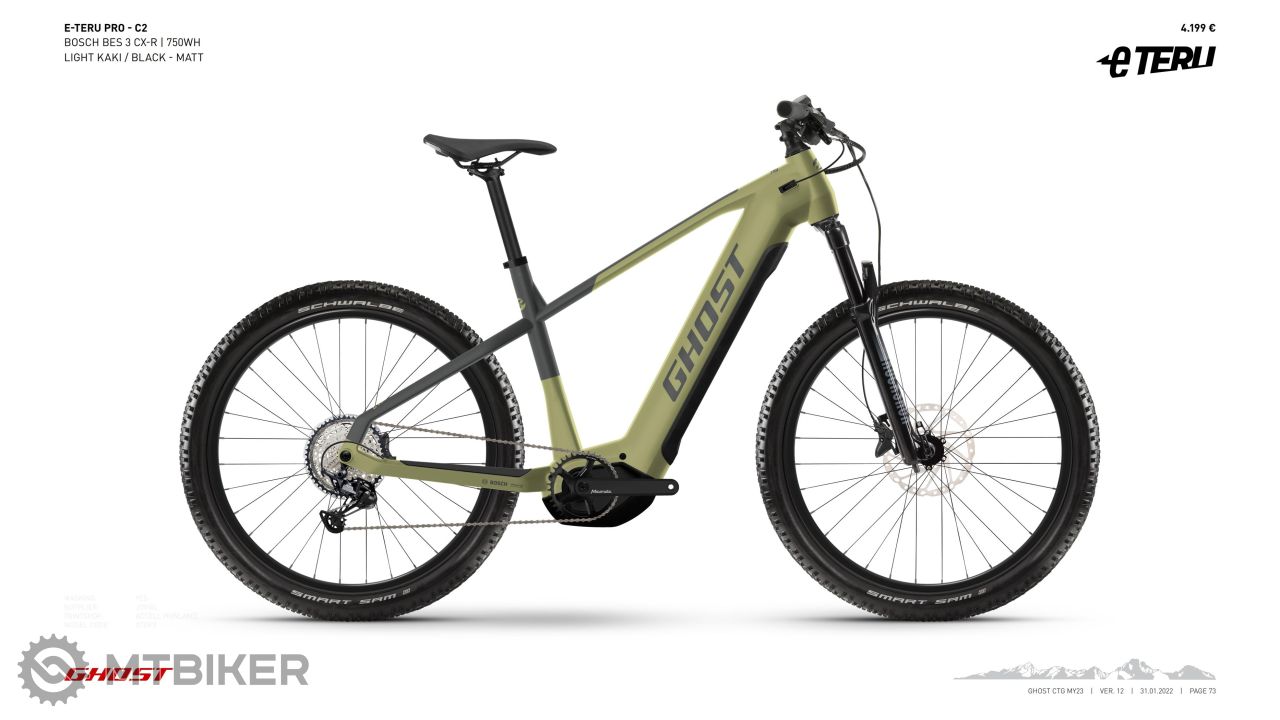 GHOST E-Teru Pro 29 elektromos kerékpár, zöld/fekete