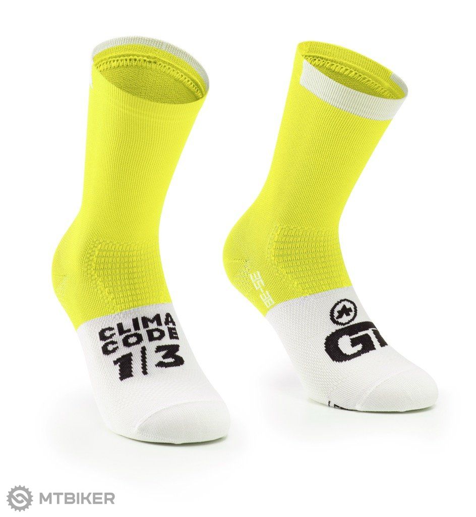 ASSOS GT SOCKS C2 zokni, optikai sárga