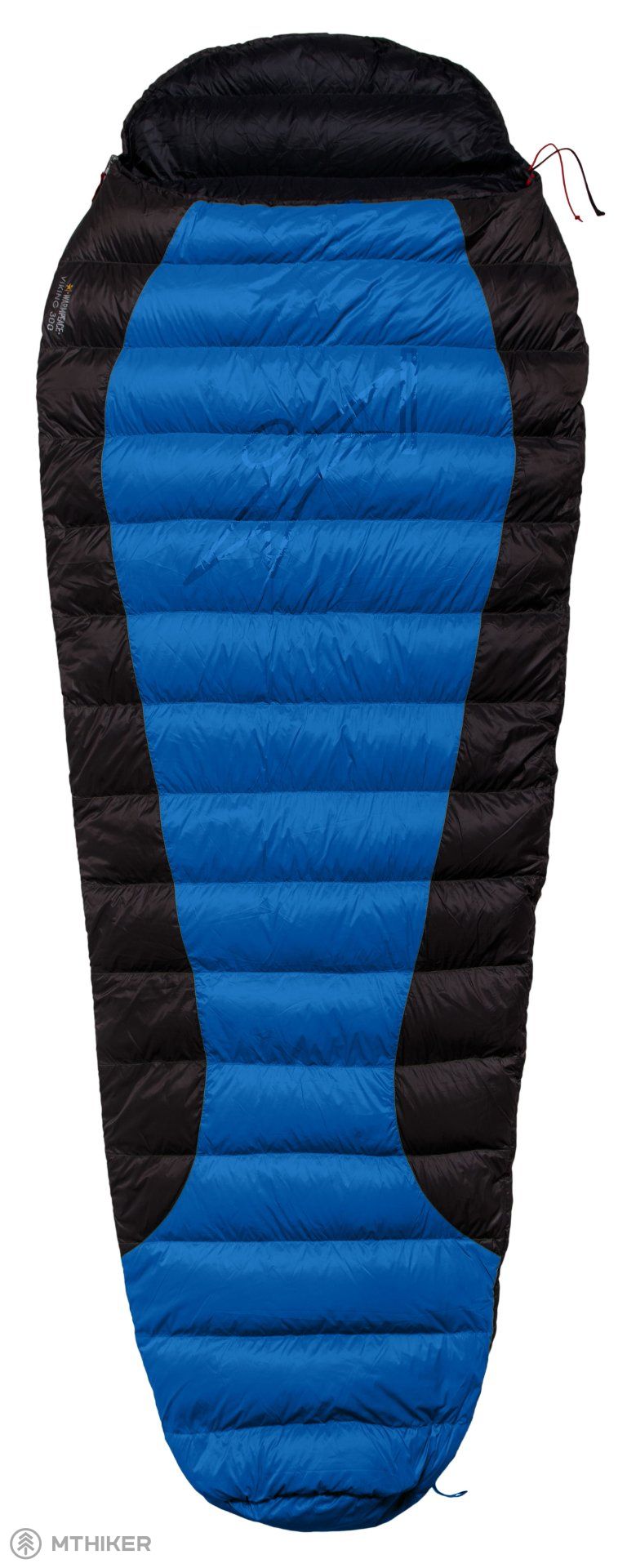Warmpeace VIKING 300 sleeping bag, 195 cm, blue/grey/black
