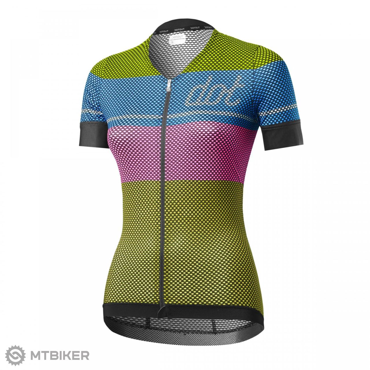 Dotout Glory women&#39;s jersey, neon green/pink/blue