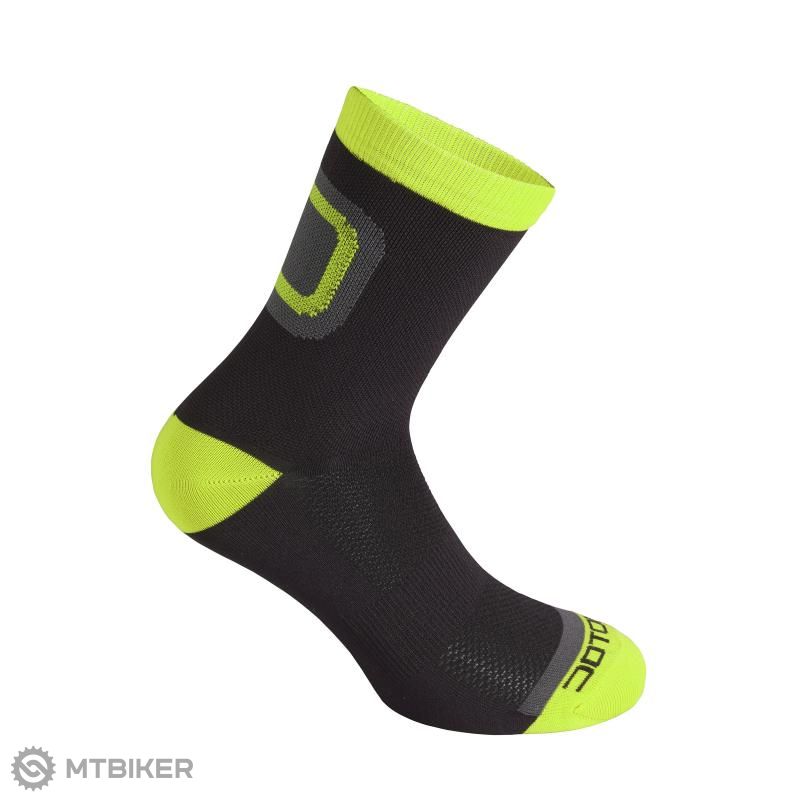 Dotout Logo Socken, schwarz/neongrün