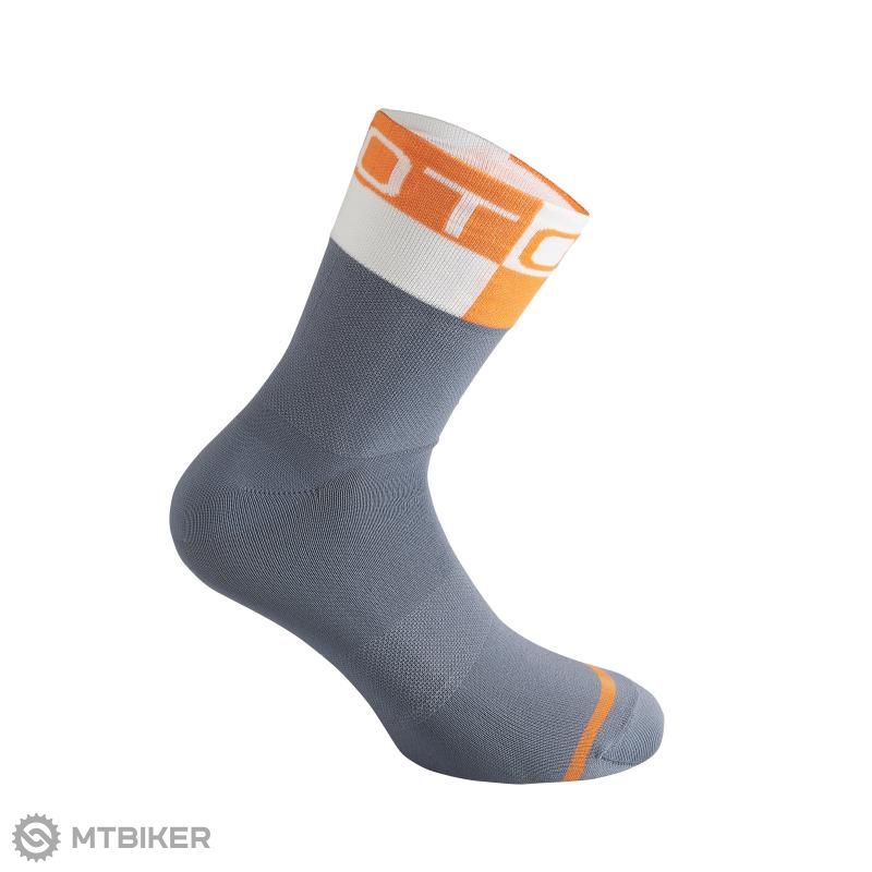 Dotout Square socks, grey/orange