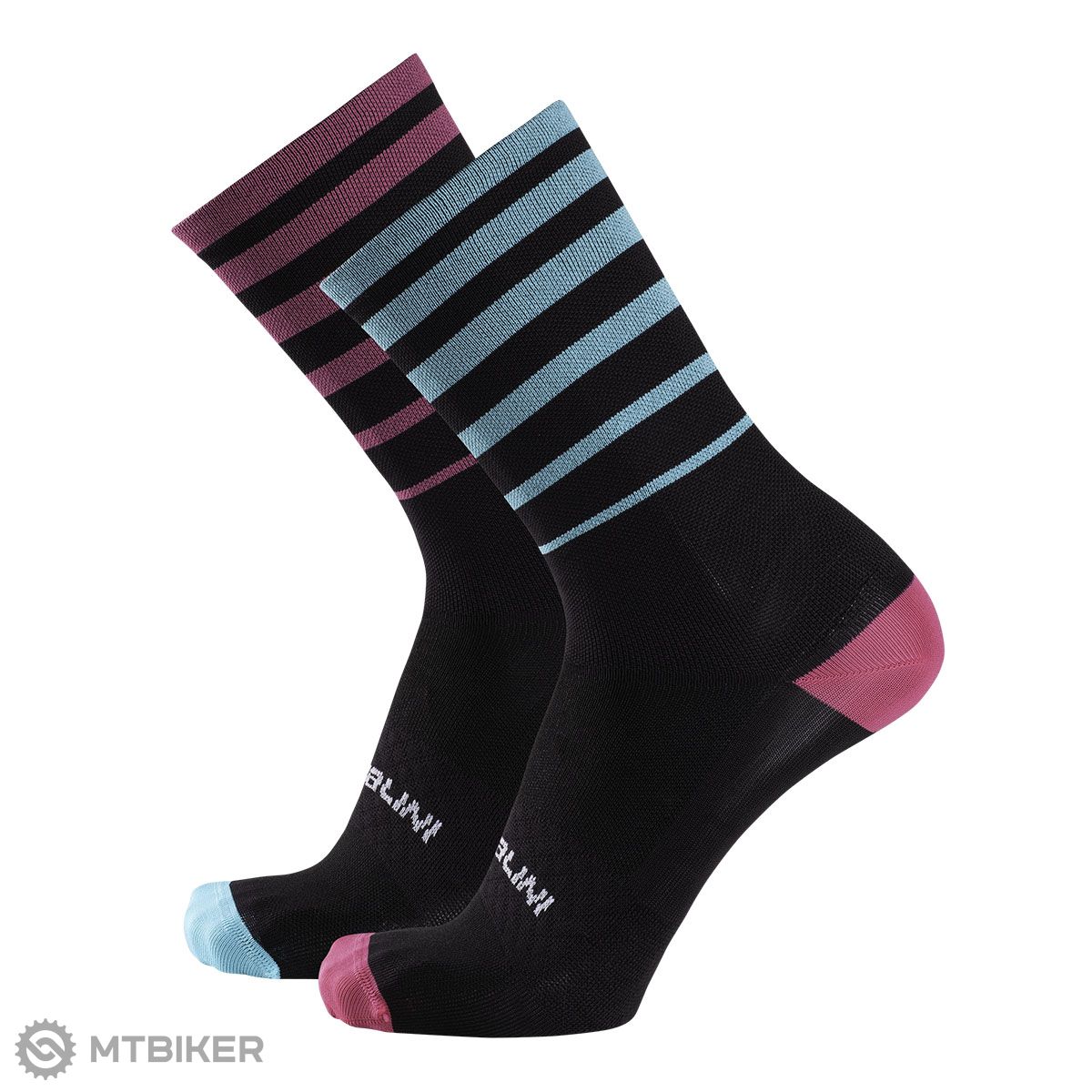 Nalini Gravel Socken, schwarz/blau/lila