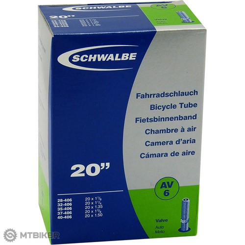 Schwalbe 20x1,1/1,50&quot; (28/40-406) Schlauch, AV/FV